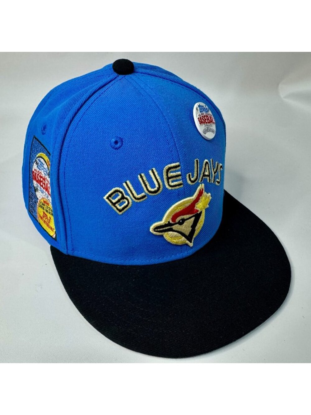 Toronto Blue Jays Mitchell & Ness 1989 Topps Patch Fitted Hat Size 8 MLB